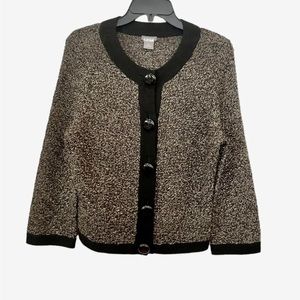 Ann Taylor Sweater Womens Size Medium Cardigan 100% Merino Wool